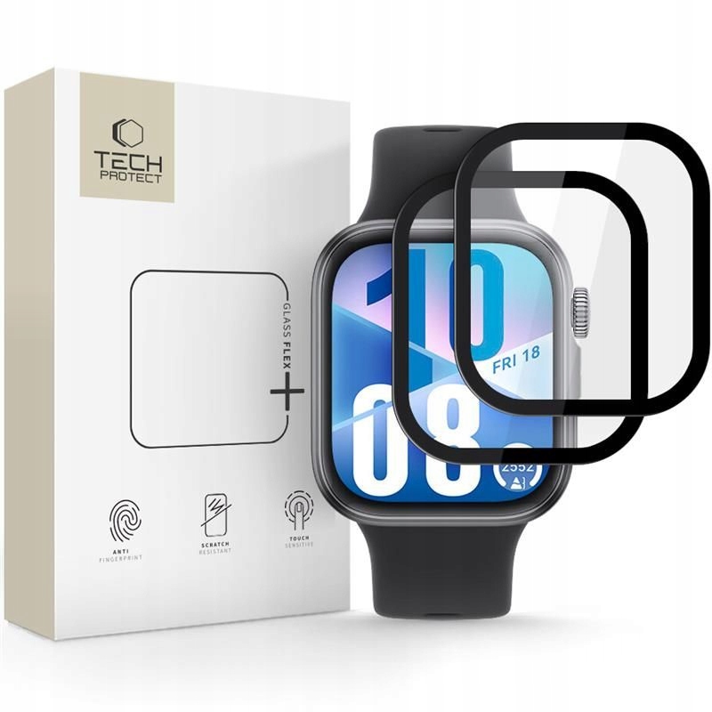 Szkło hybrydowe do Huawei Watch Fit 3 4 Tech-protect Glass Flex+ czarne