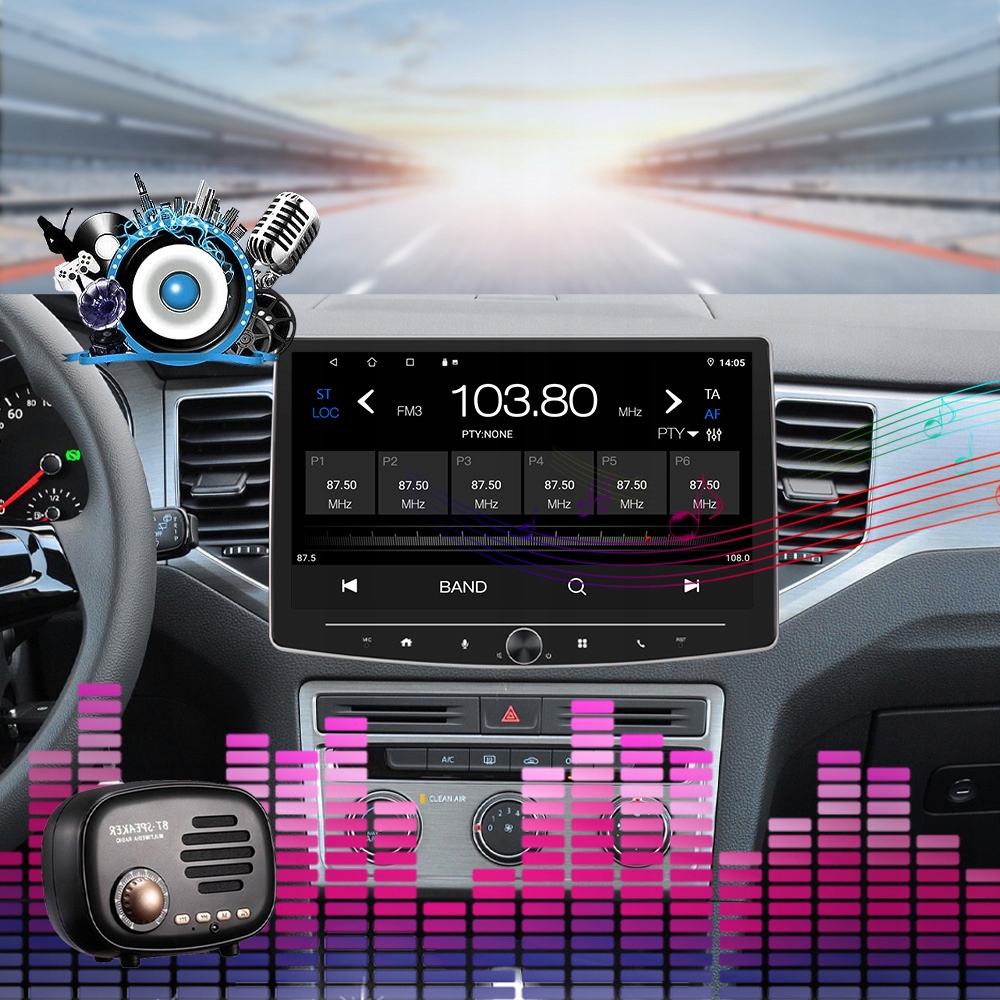 RADIO SAMOCHODOWE 1 DIN ANDROID AUTO CARPLAY 2GB/64GB WIFI DSP ANDROID 13 Rodzaje odtwarzanych nośników USB