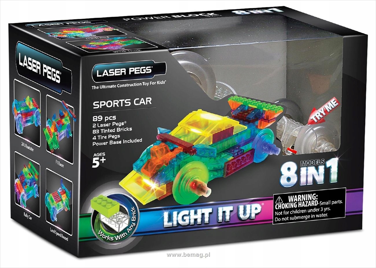 Klocki Laser Pegs 8 in 1 Sports Car LP-PB1410B