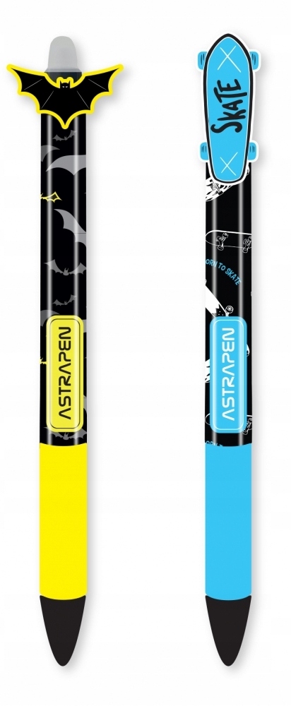 ASTRA DŁUGOPIS WYMAZYWALNY ŚCIERALNY SKATE zestaw 2 długopisów Stan opakowania oryginalne