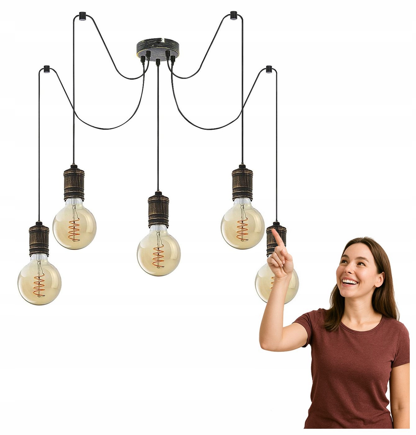 Závěsná lampa pavouk Fidel 3218 Rabalux