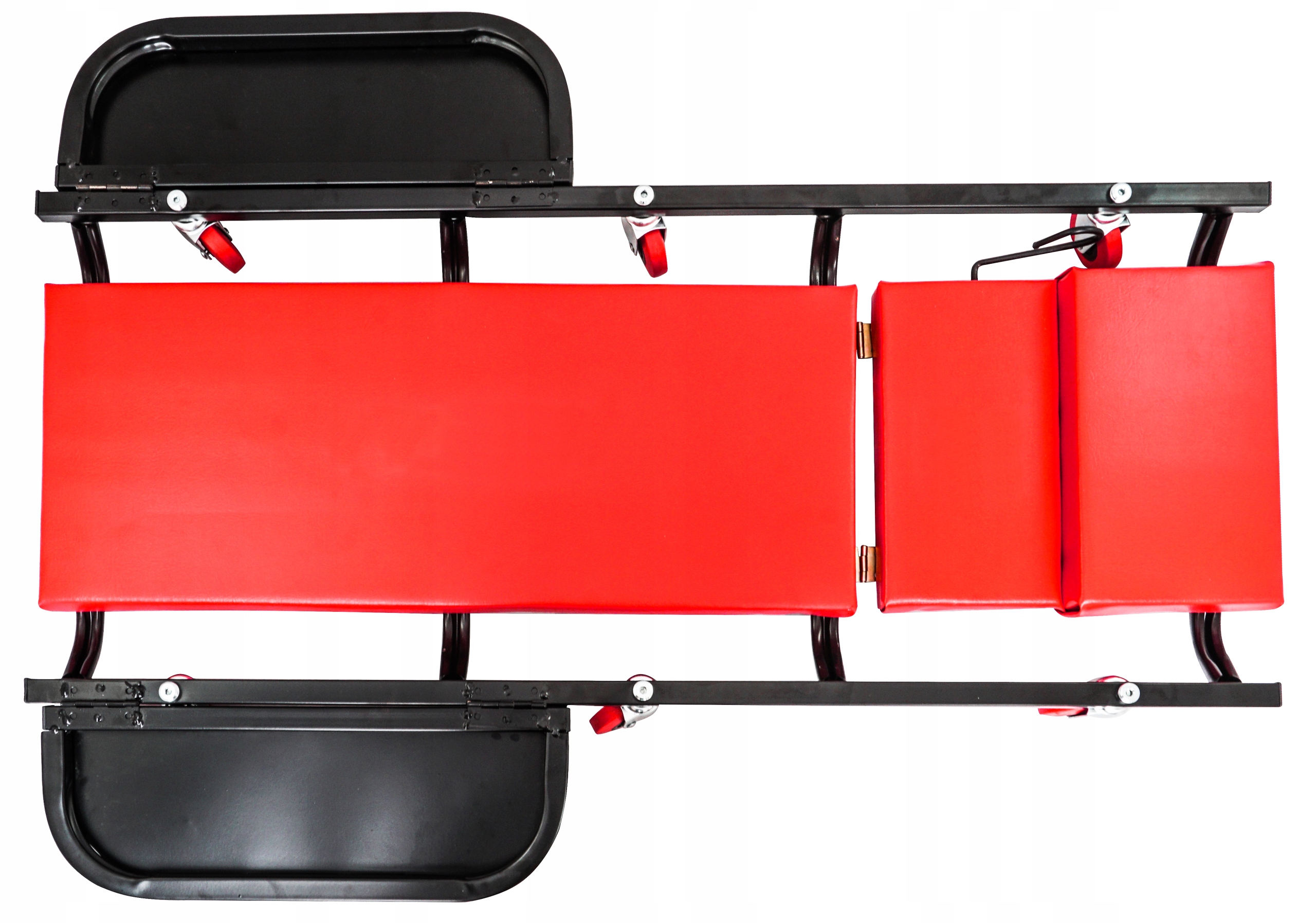 LEŻANKA WARSZTATOWA WÓZEK LEŻAK ZAGŁÓWEK POD SAMOCHÓD + 6 KÓŁEK + PÓŁKI Marka inna