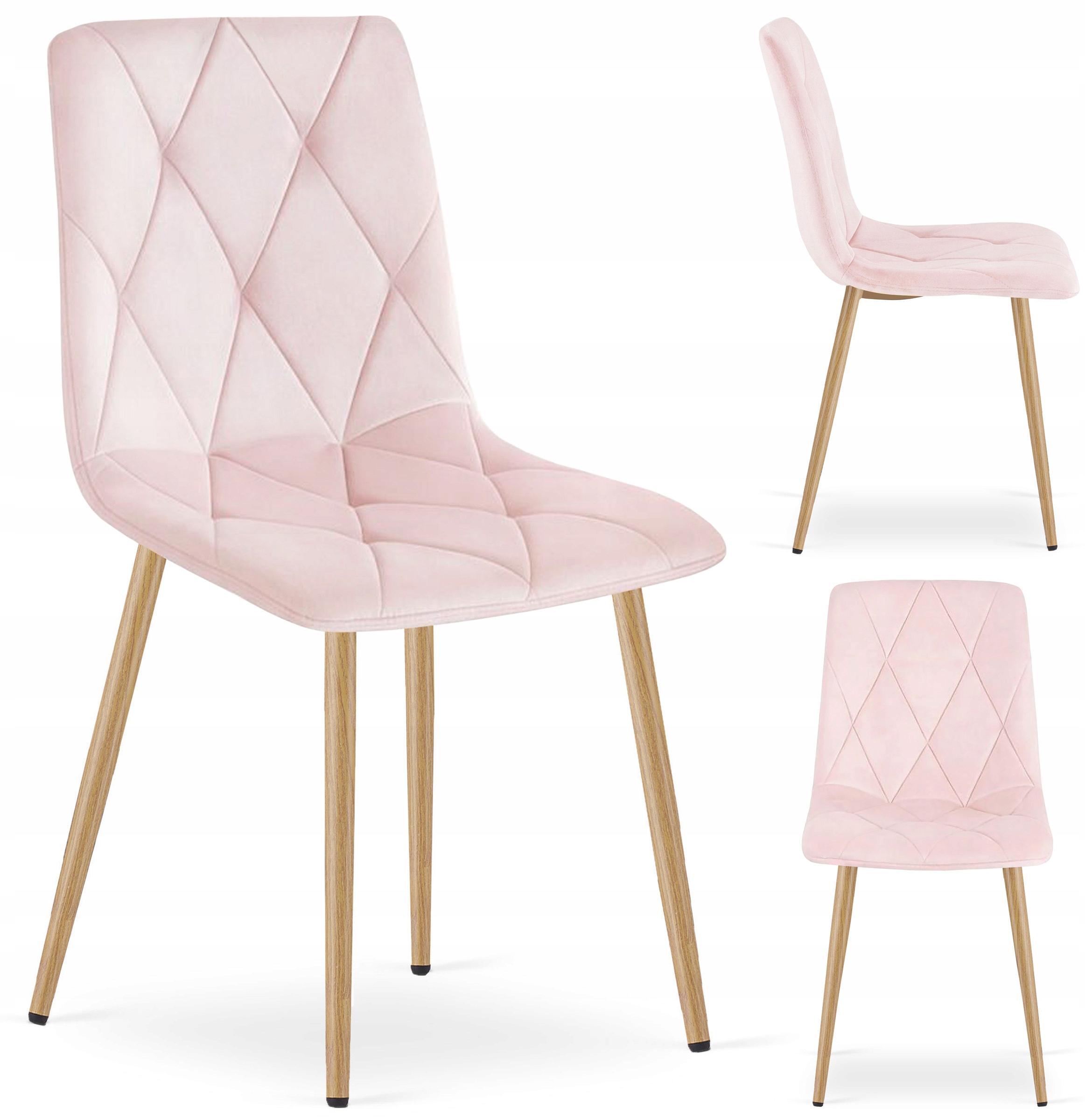 Krzesło Tapicerowane Welurowe Velvet Do Salonu Kuchni Jadalni Lumines