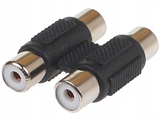 ŁĄCZNIK ZŁĄCZE PRZEJŚCIÓWKA 2 x CINCH RCA BECZKA