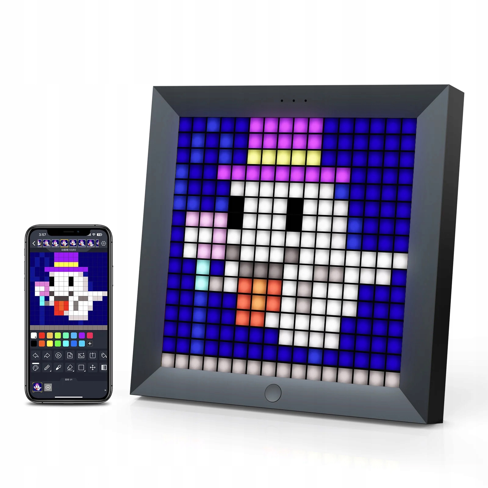 Rámeček Divoom Pixoo Led Displej 16X16 Rgb 256 Pro Hráče Bluetooth Usbc