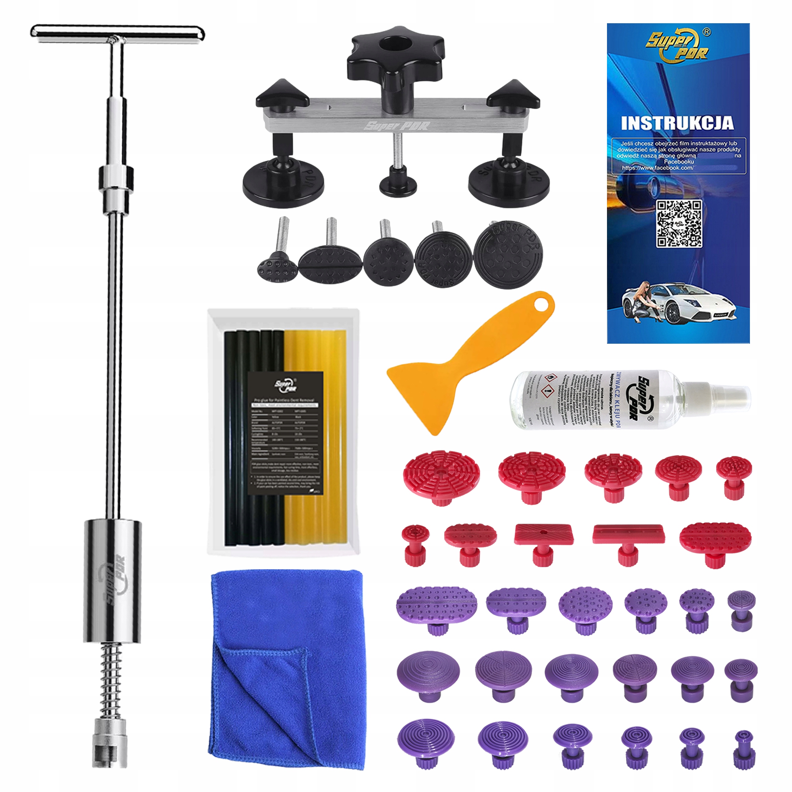 Setrvačné kladivo pdr Vytahování promáčklin Odstraňování promáčklin Sada pdr