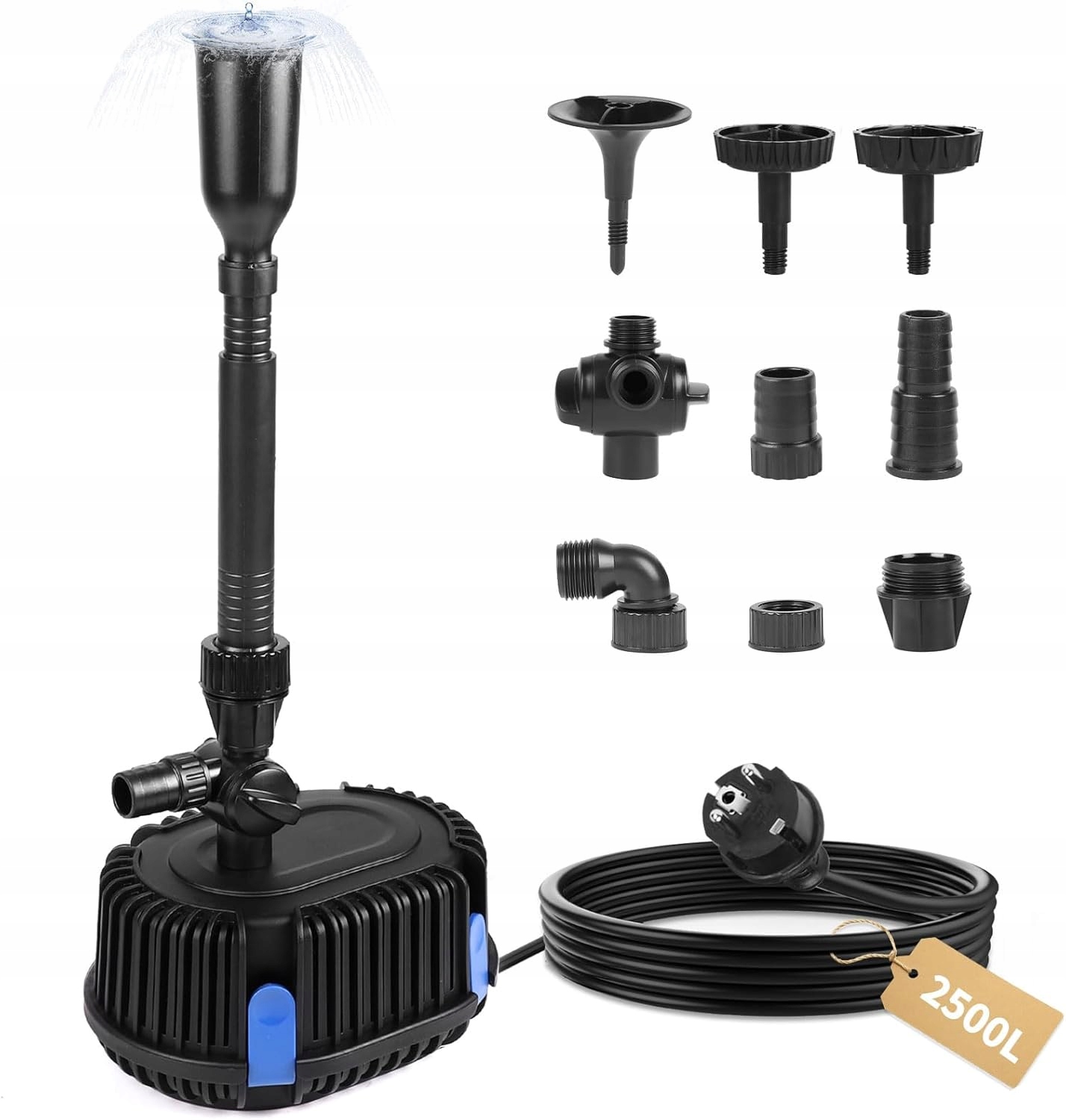 Čerpadlo Do Fontány/jezírka 2500L/H 45W 2,7M Filtr 10M Kabel