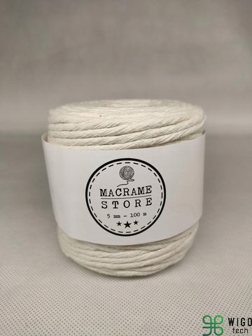 Sznurek do makramy naturalny 5MM/100M