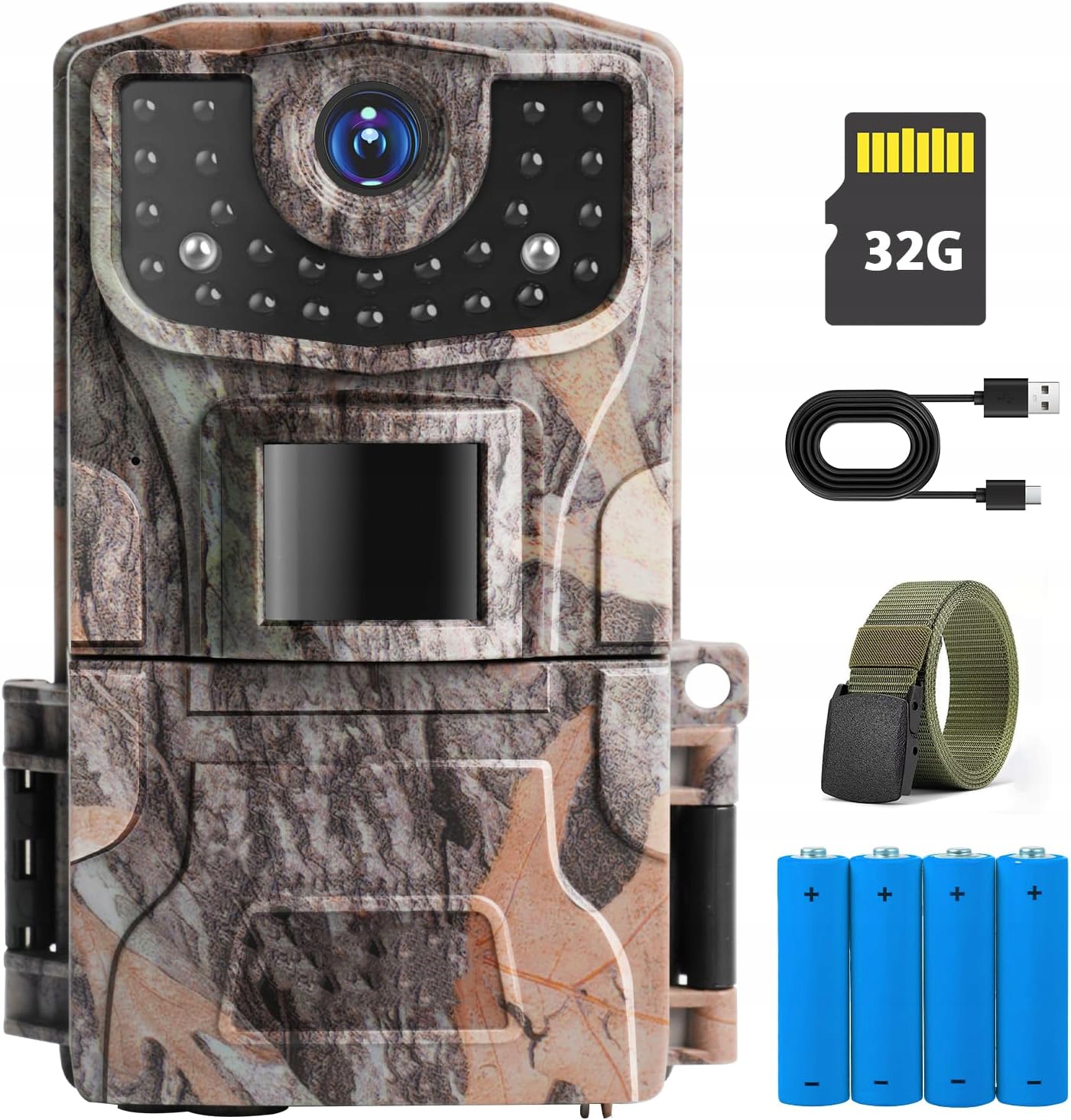 Kamera 2K Trail Camera, kamera pro pozorování divoké zvěře s 32GB kartou