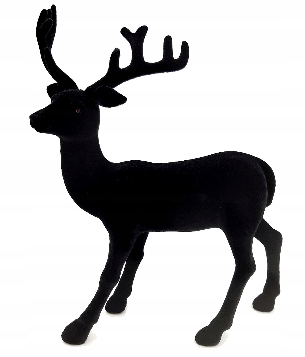 

Renifer Ozdobny Czarny Dekoracja Jelonek 30 cm