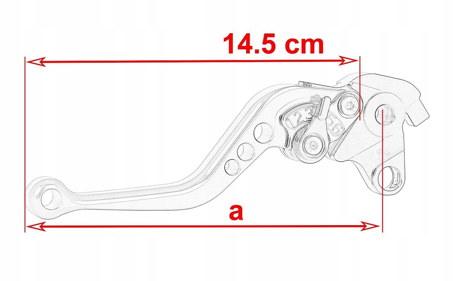 KRÓTKIE KLAMKI MANETKI 22 mm akcesoryjne czarne Długość dźwigni 145 mm