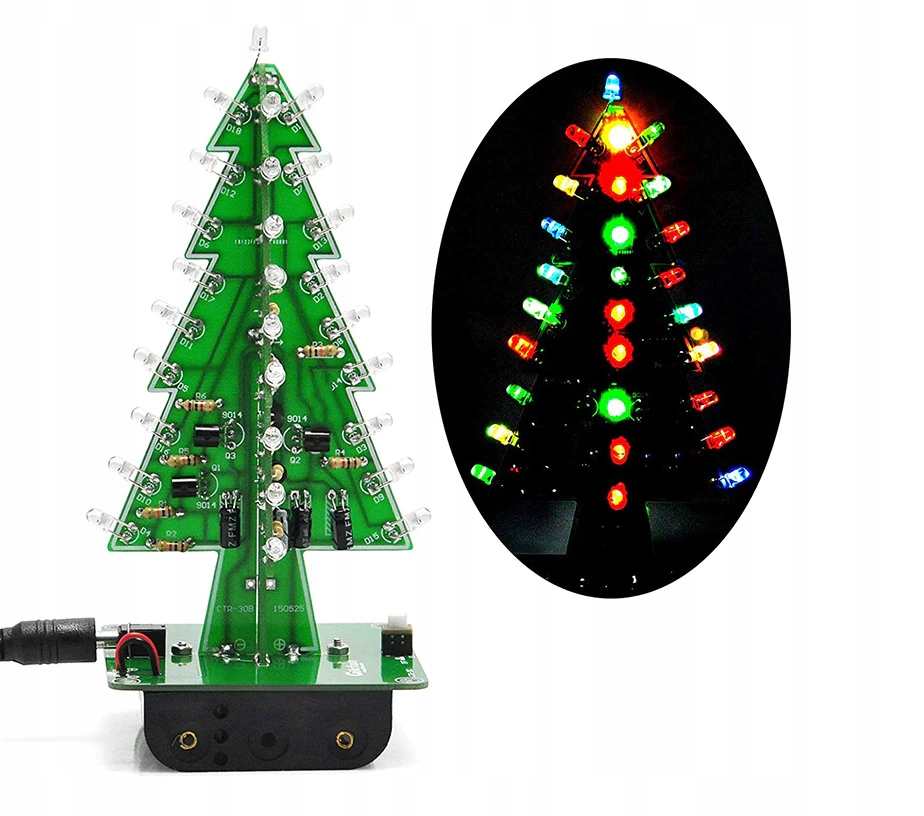 

Choinka 5V 3D Led Rgb Świąteczna Świecąca Diy