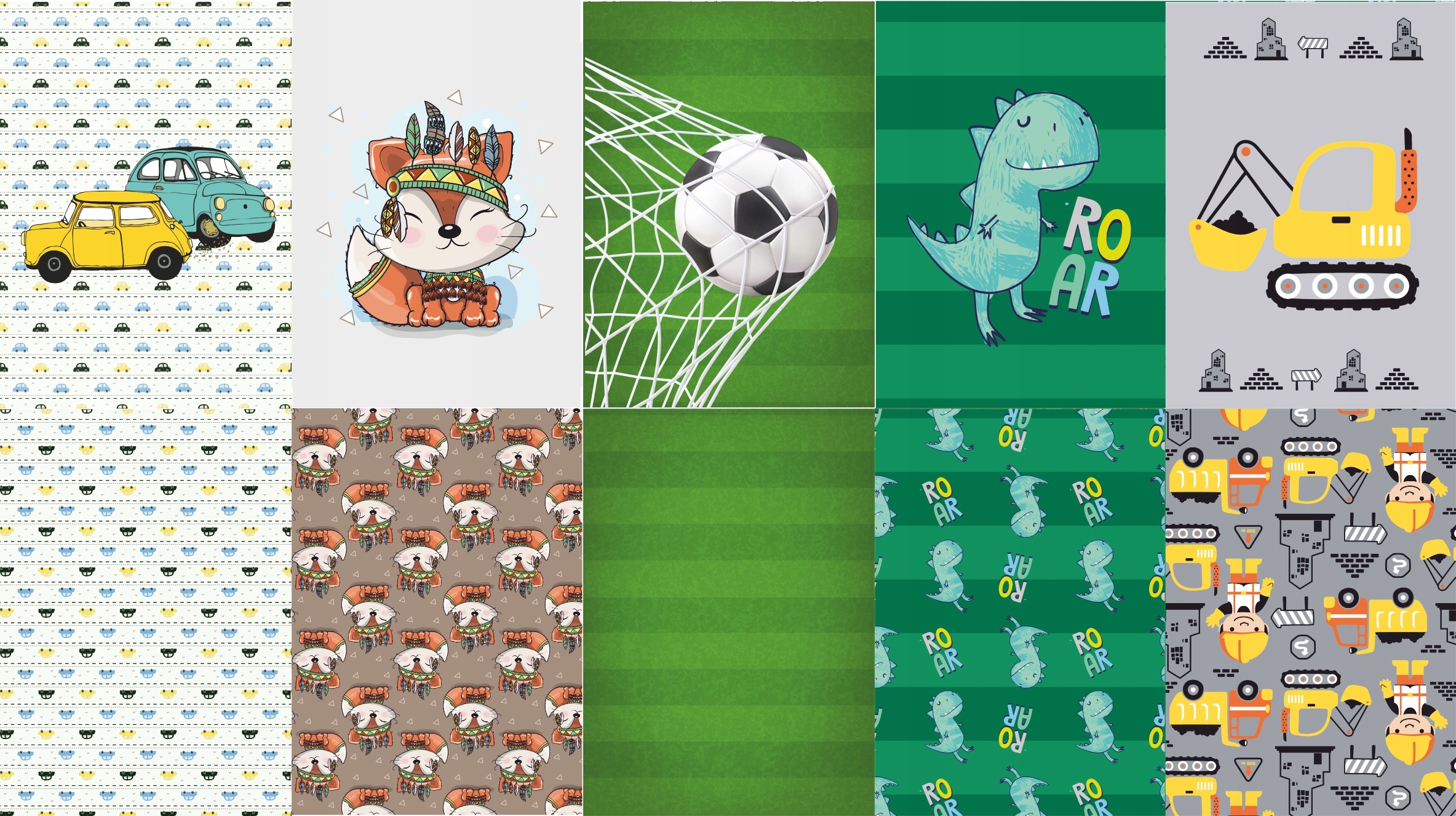 Panely na sáčky předškoláka Pro Chlapce 5kpl