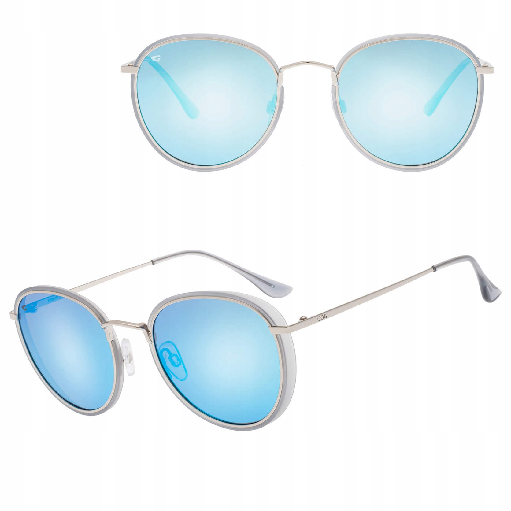 Pánské polarizační sluneční brýle Gog stříbrné/modré