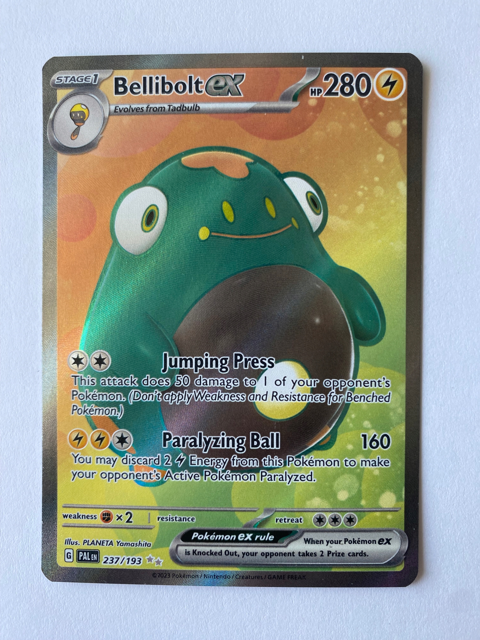 Karta Pokemon: Bellibolt ex (PAL 237) / Paldea Evolved