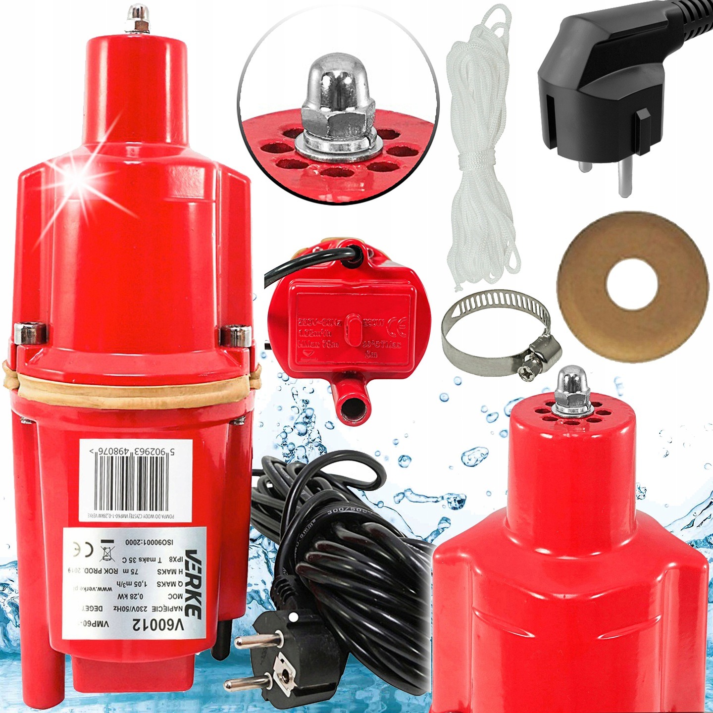 Pompa Do Wody Czystej Studni Nurek Głębinowa Membranowa Zatapialna Ruska