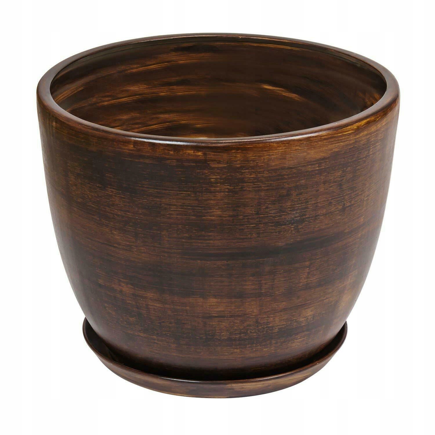 

Doniczka Ceramiczna Baryłka 2 Jasne drzewo 16x13cm