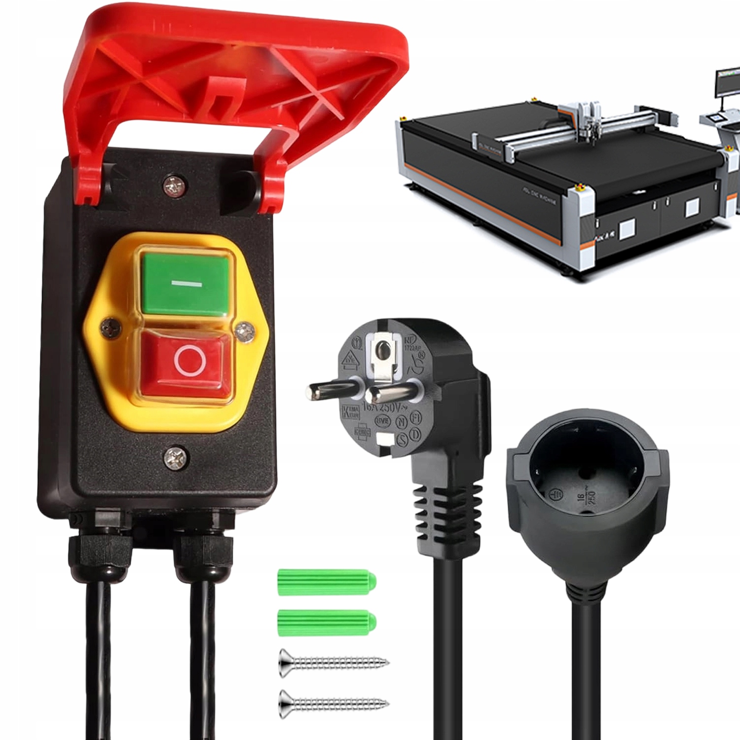 Przenośny Wyłącznik Włącznik Bezpieczeństwa Maszyn Z Przyciskiem Awaryjnym