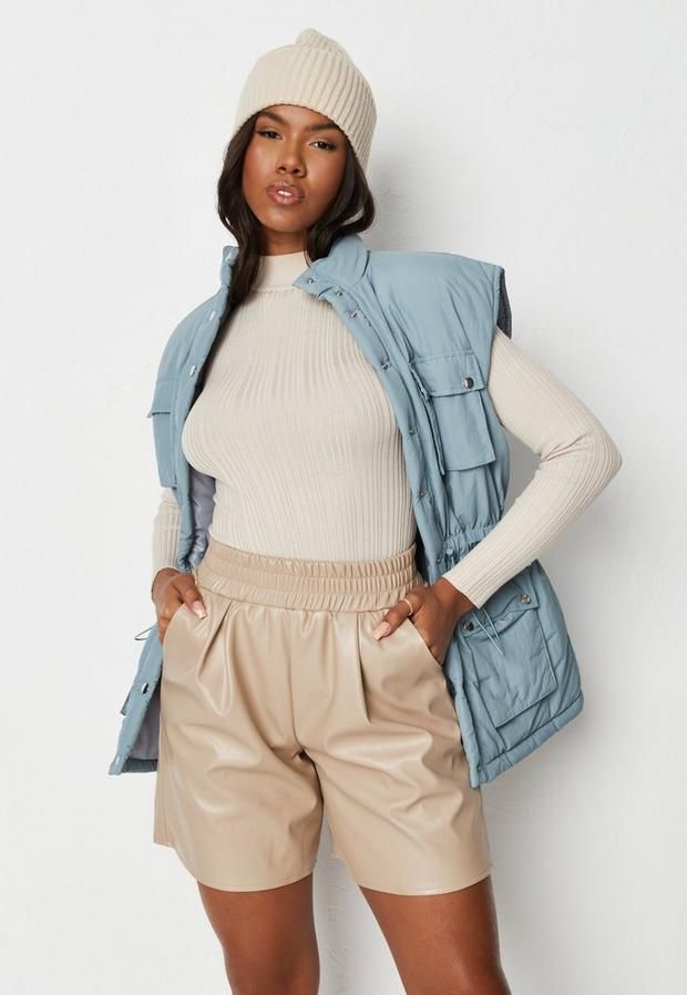 

Missguided_spodenki Z Sztucznej Skóry Z Gumką WXH9