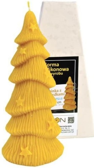 Silikónová Forma Na Vianočný Stromček S Hviezdami 19 cm vosk Ul