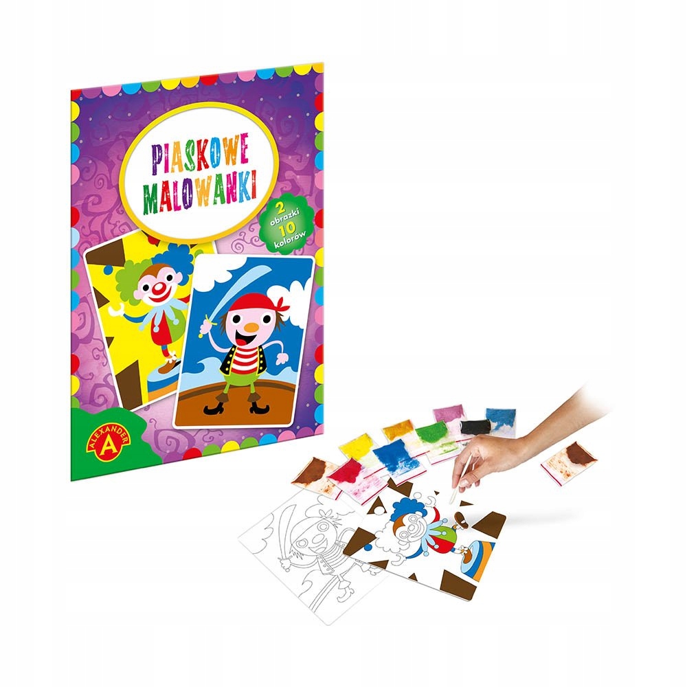 Piaskowe Malowanki Klaun, Pirat Ćwiczy Kreatywność Relaks 6+ Alexander 1874 ISBN 5906018018745