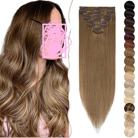 Sego přírodní prodlužování vlasů 30 cm 06#Světle hnědá