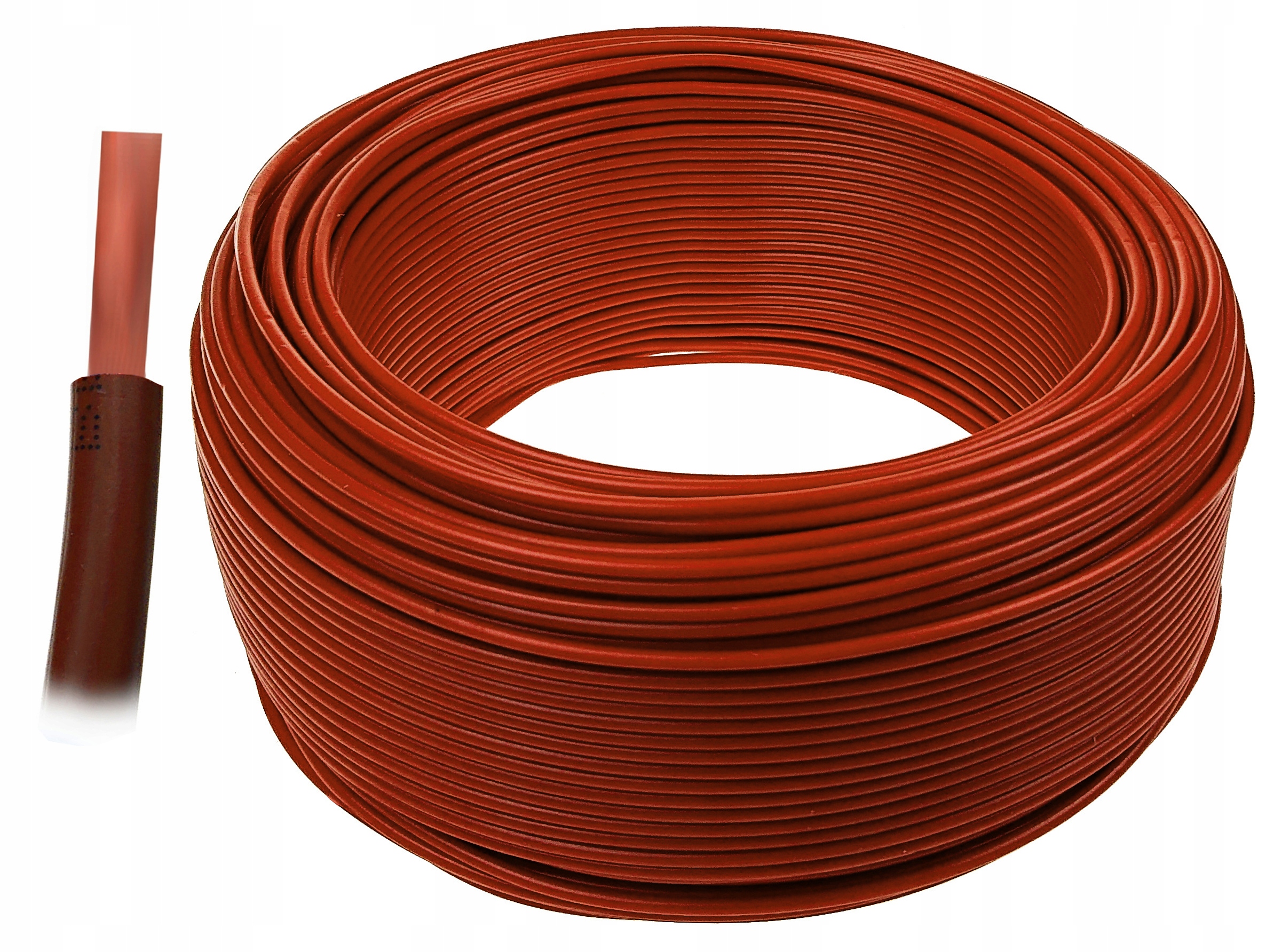 

Przewód kabel sztywny Dy 6mm2 brązowy 1x6mm 1m