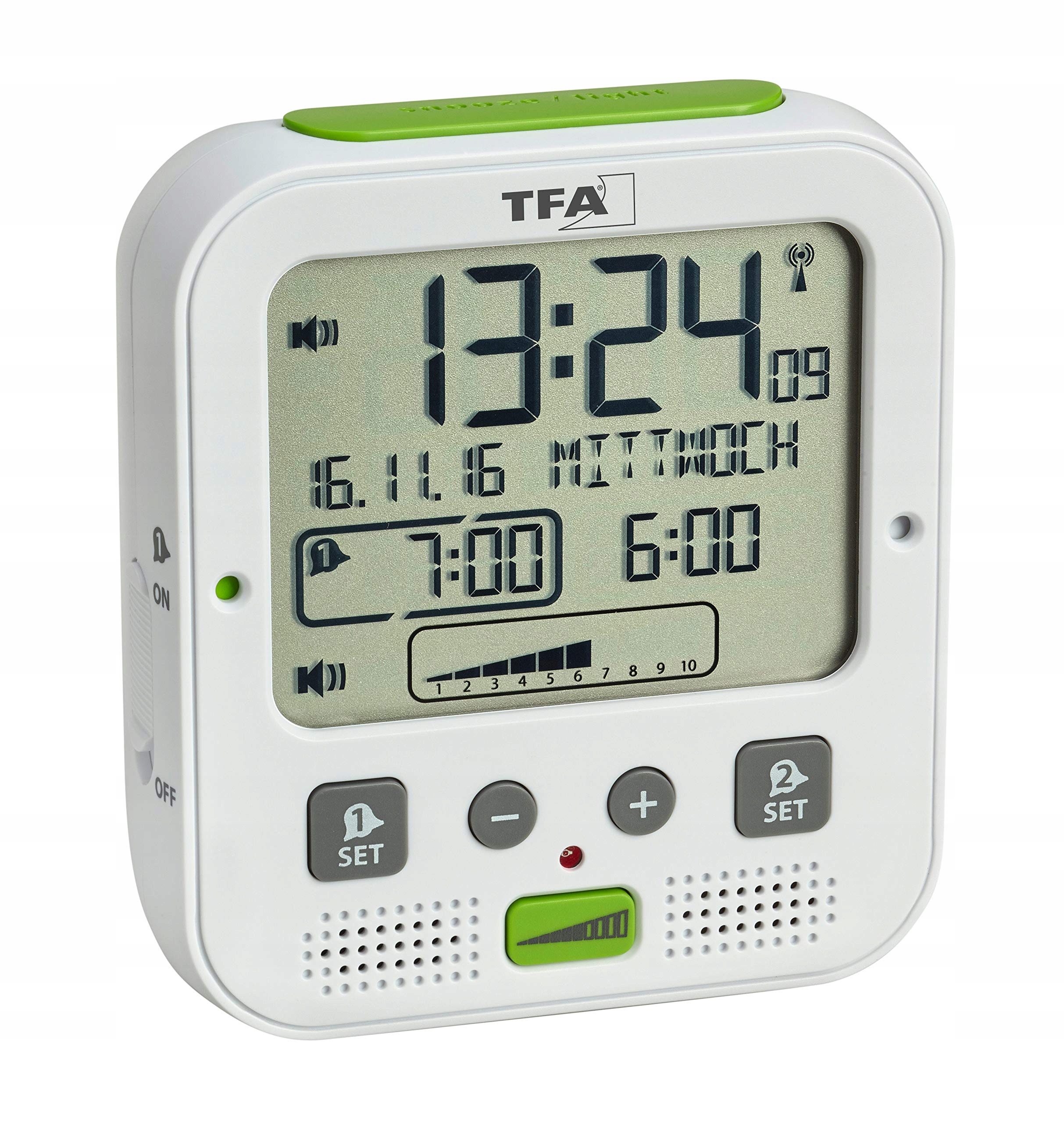 Budík Tfa bílý 6,5 cm