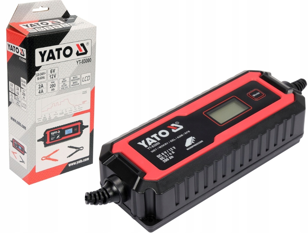 

Prostownik Elektroniczny LCD 6V/12V Agm Gel Wet