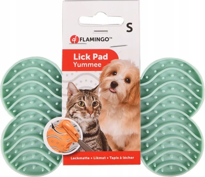 

Flamingo Lick Pad Mata Antystresowa S 15cm Ziel.