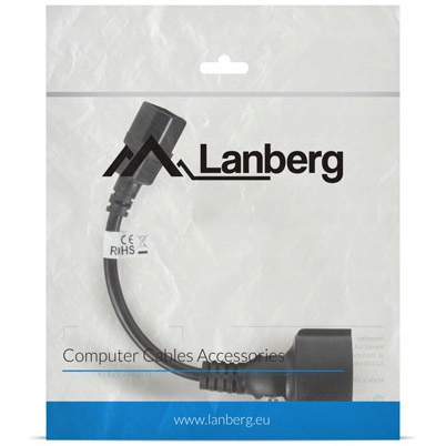 Kabel przejście adapter zasilania IEC Schuko C14 Marka Lanberg
