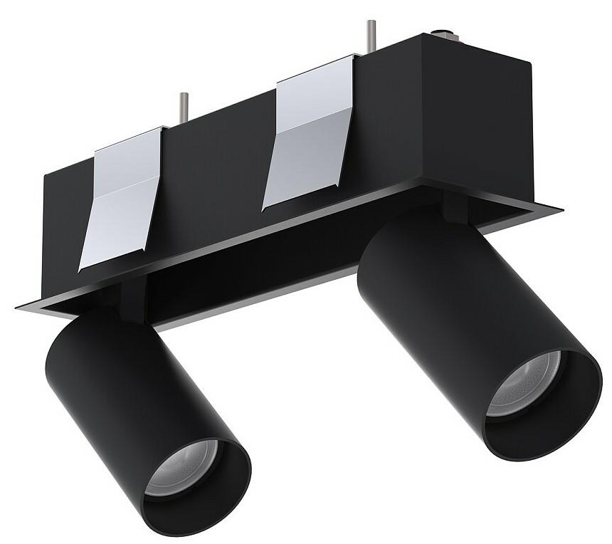 Stropné očko do izby Dom Podomietkové svietidlo Spot Mono Deep Čierna 2xGU10