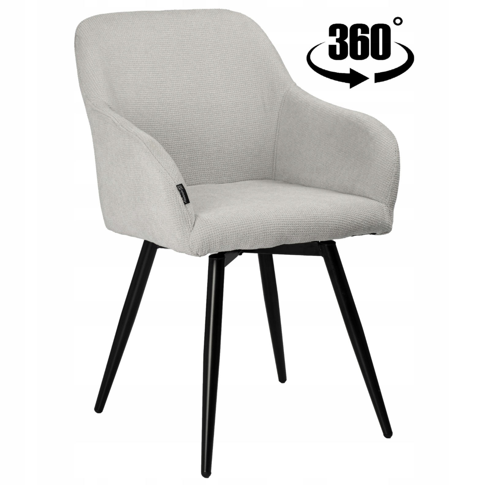 Krzesło obrotowe tapicerowane szare do salonu, jadalni kuchni i biurka Esmo