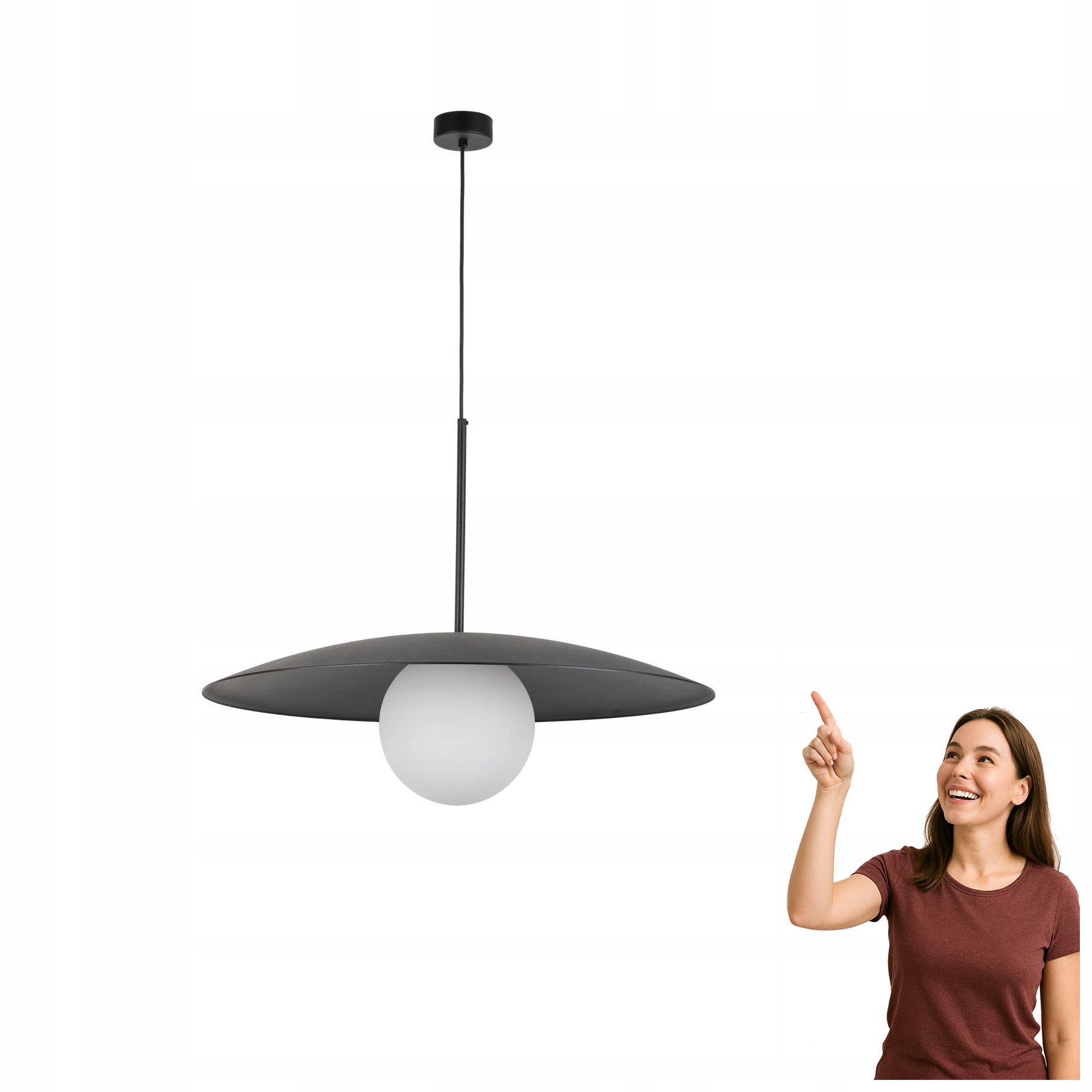 Závěsná lampa Slate Black Glass 10637 Tk Lighting