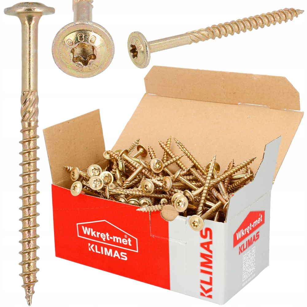 

Wkręty ciesielskie Talerzowe do drewna Torx 8x180