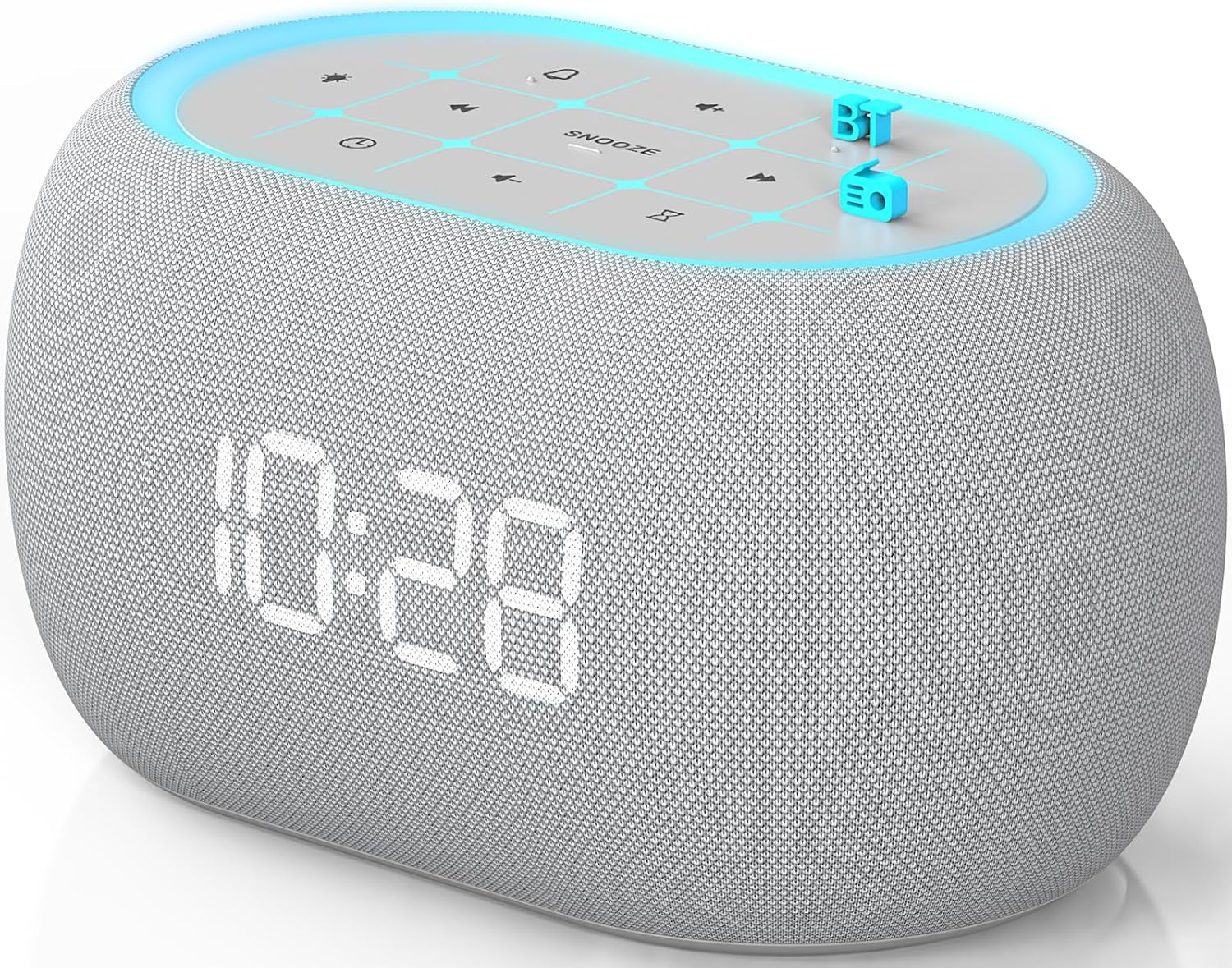 Anjank Cyfrowy Radiobudzik z głośnikiem Bluetooth radio, głośnik lampka noc