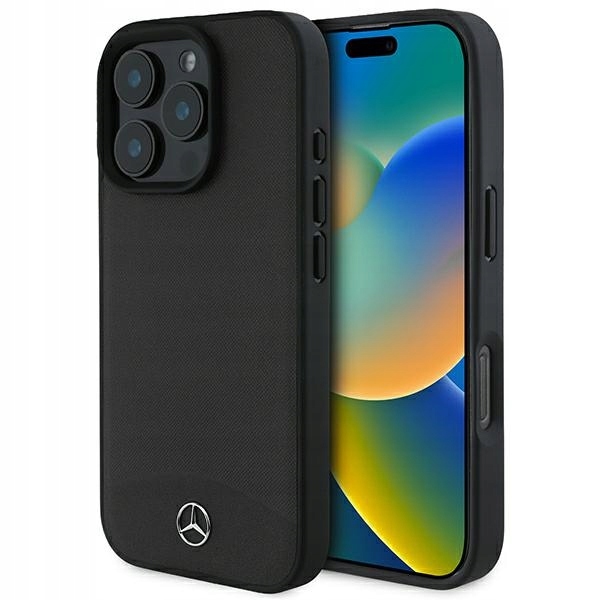 Mercedes Leather MagSafe pouzdro Kožené kryt pro iPhone 16 Pro Max