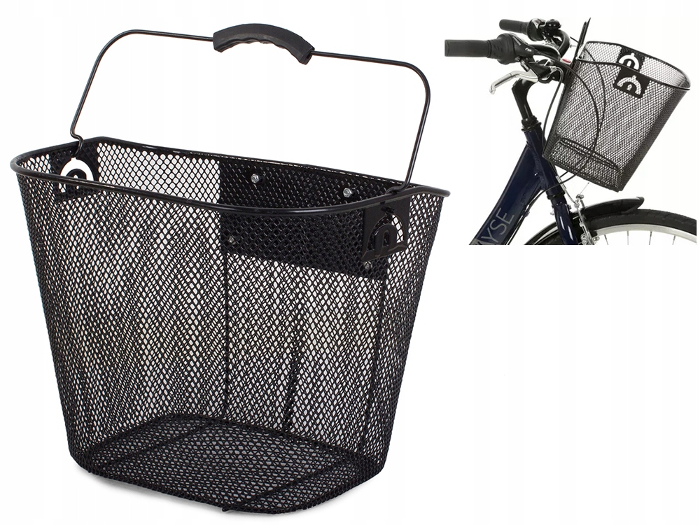 KOSZ NA ROWER METALOWY KOSZYK ROWEROWY DUŻY Pojemność 350 l