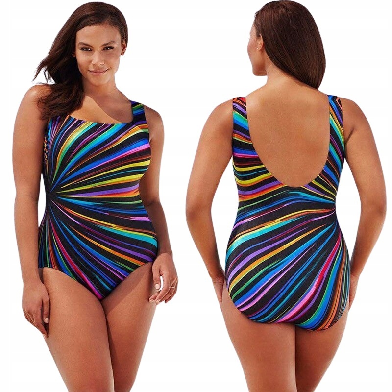 MODNY JEDNOCZĘŚCIOWY STRÓJ KĄPIELOWY PLUS SIZE 3XL