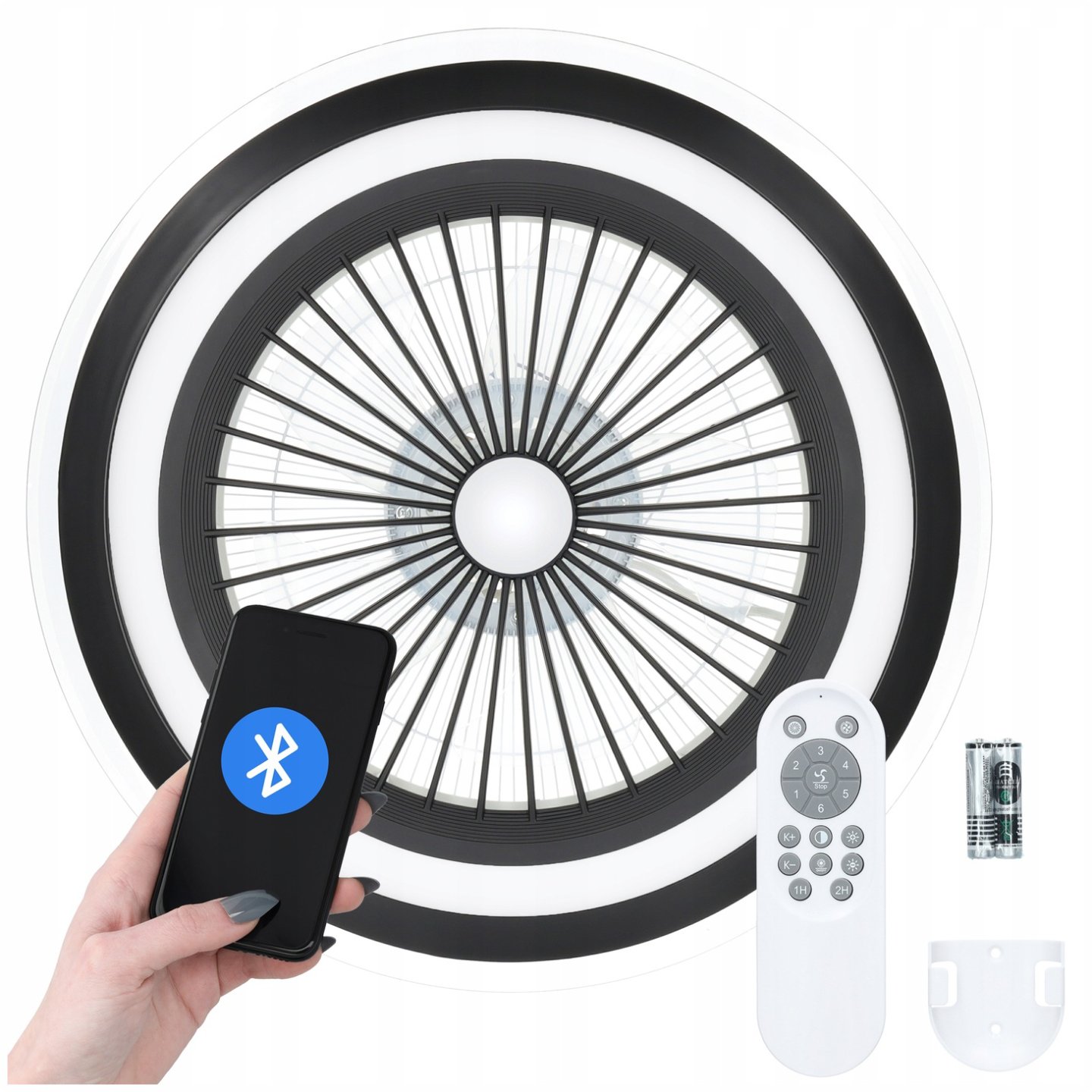 Stropný Ventilátor Ventilátor Plaafon Led Lampa 52 CM Veľká Aplikácia Bluetooth