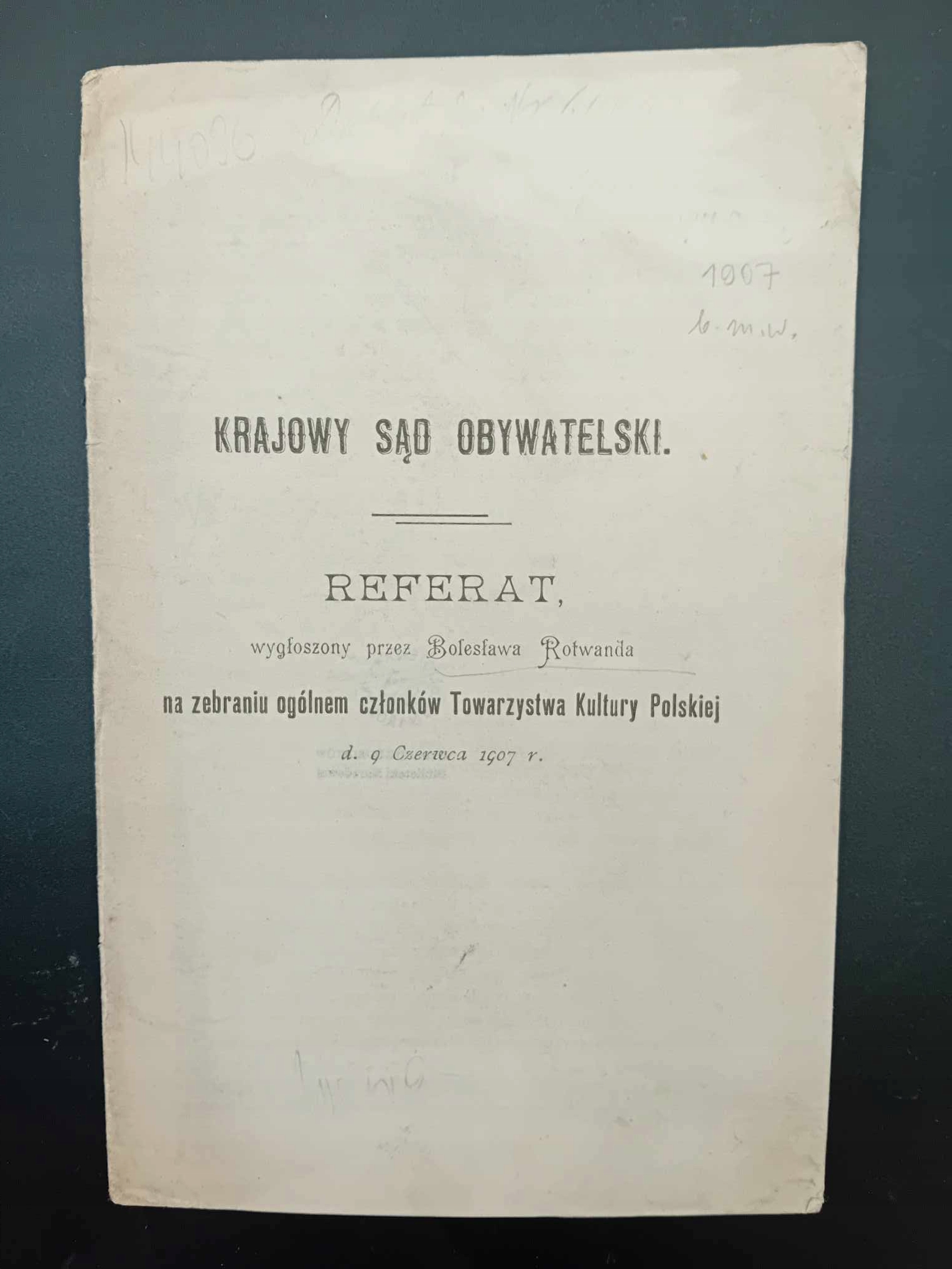Krajowy Sąd Obywatelski Referat