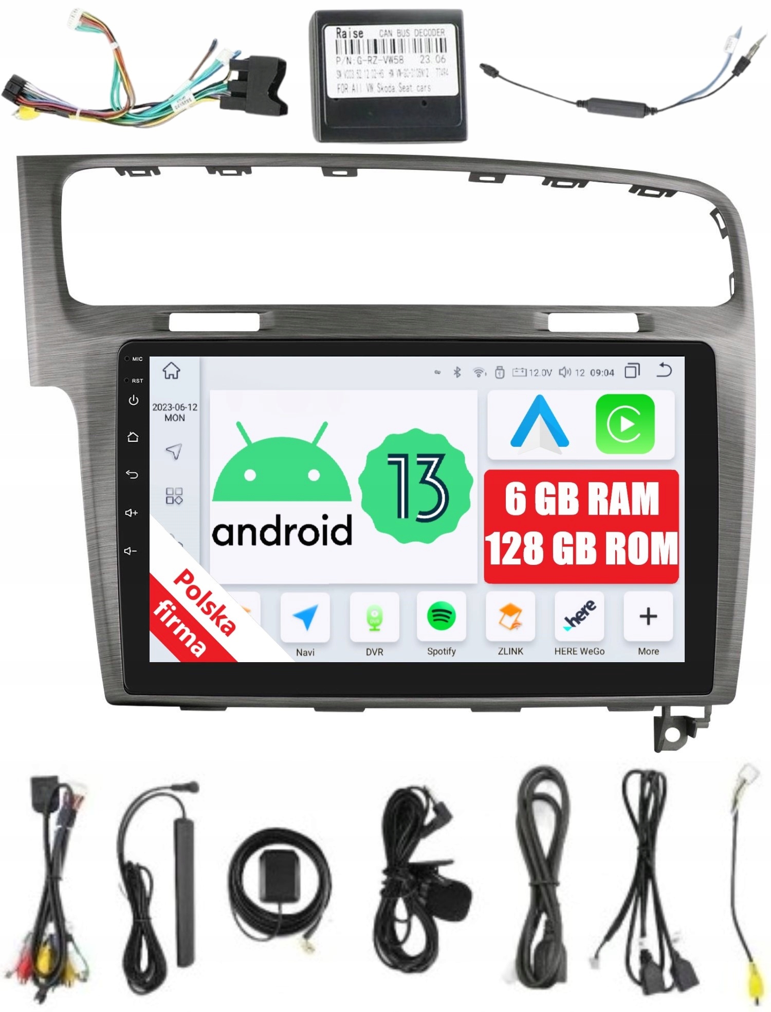 Radio 2DIN Android Volkswagen Vw Golf 7 VII 6/128 Gb Dsp Carplay Lte