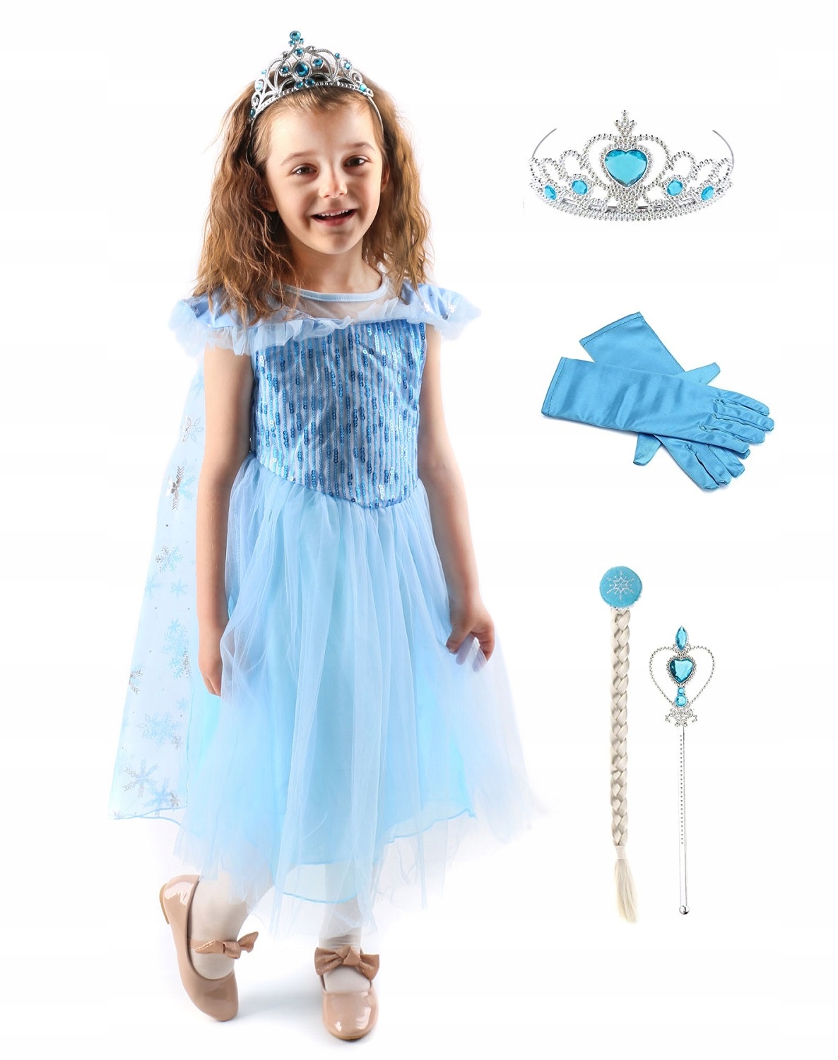 

Strój Frozen 2 Elsa Kraina Lodu Akcesoria 110