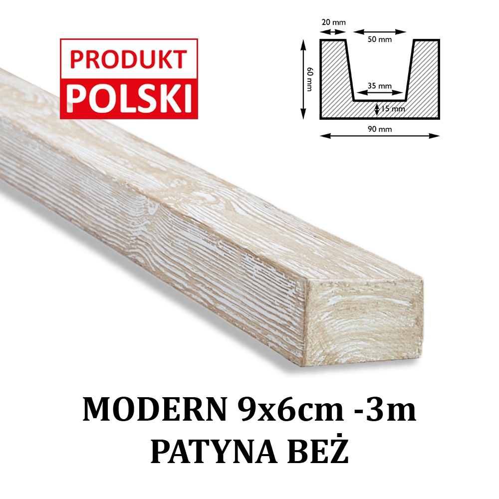 

Belki Rustykalne Belka Modern Imitacja 9x6 3 m