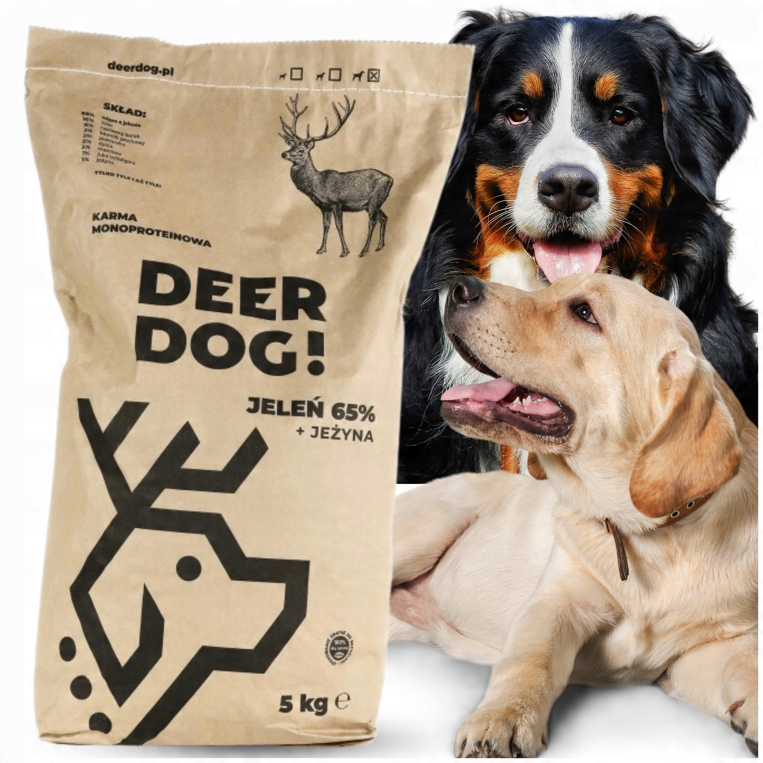 Levně Suché Krmivo Pro Psa Deer Dog Jelen s ostružinami 5 kg velké plemeno Bezobilné