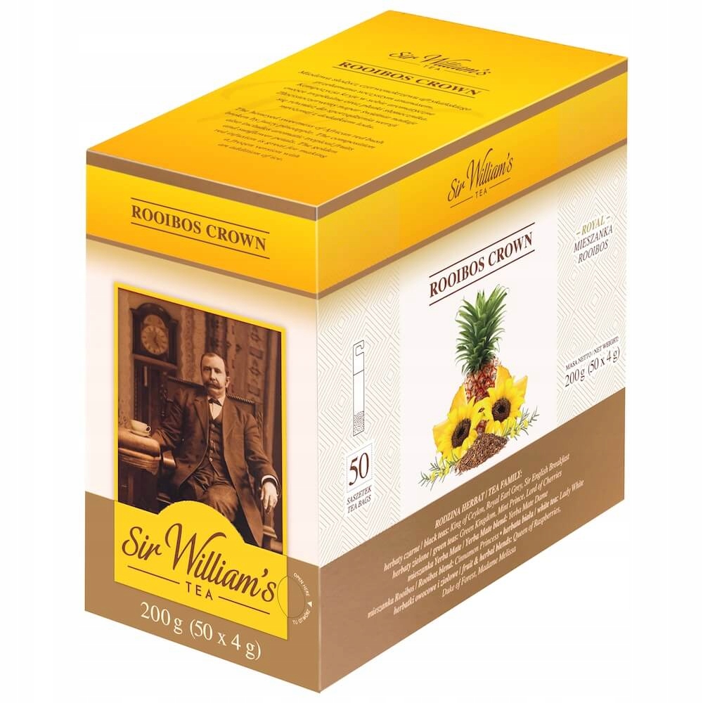 Levně Sir Williams Royal Taste Sir William's Rooibos Crown 50 sáčků
