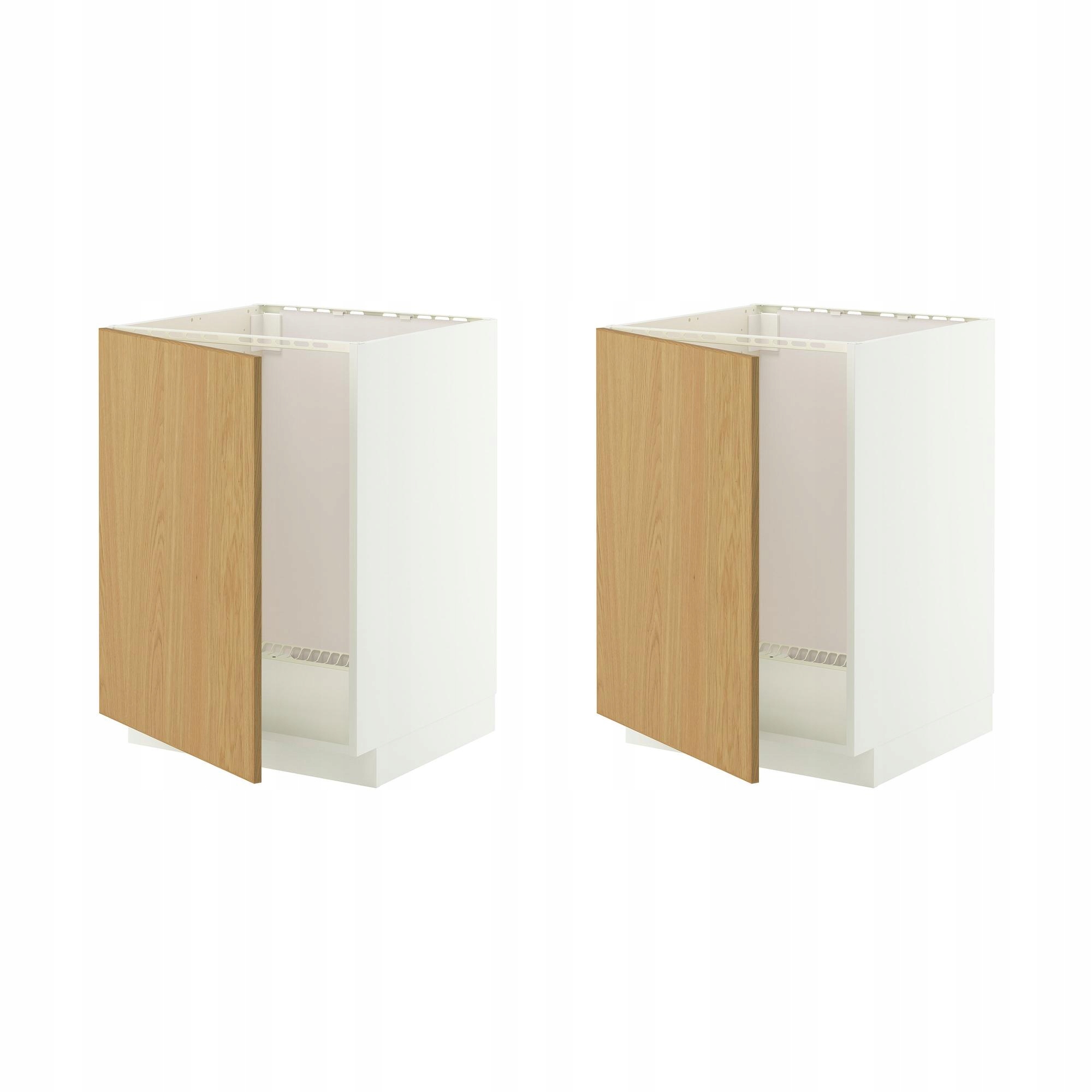 2 szt. Szafka pod zlew 60x60 cm biała dębowa kuchnia