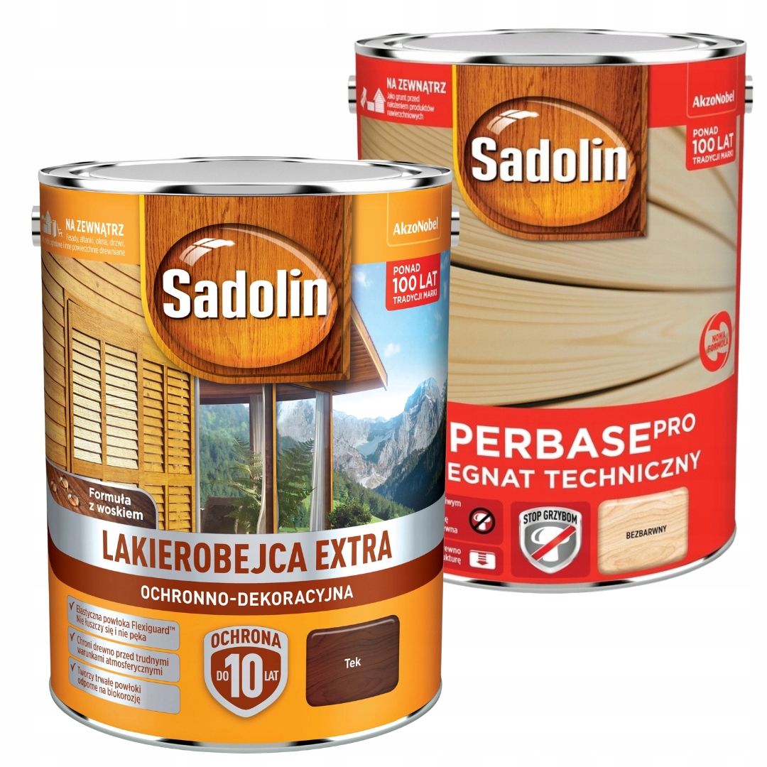Sada Sadolin Extra Laků 5 L Teak Tik Sadolin Superbase 5 L