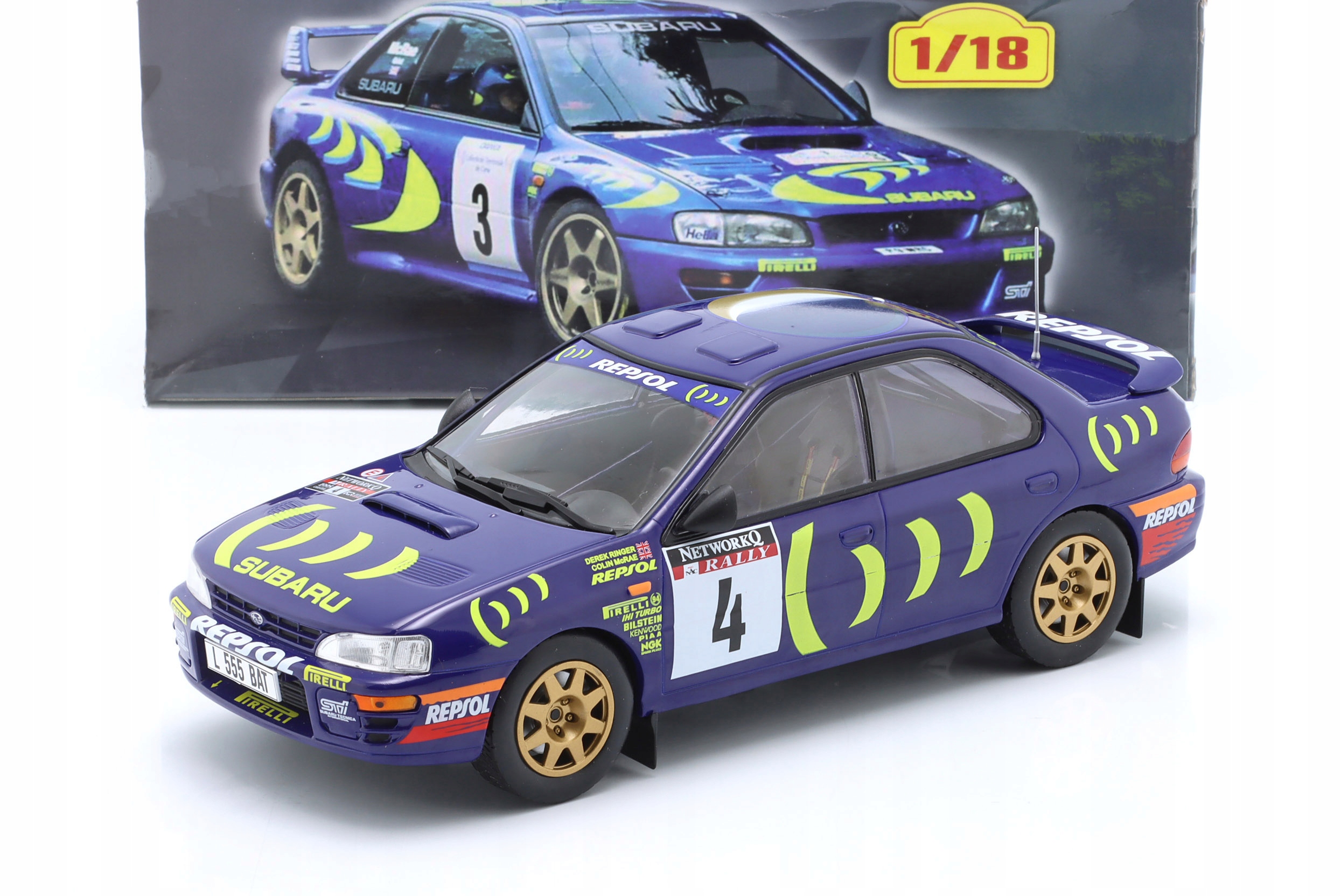 Hachette Subaru Impreza 555 #4 C.McRae Winner Rac Rallye 1995 1:18