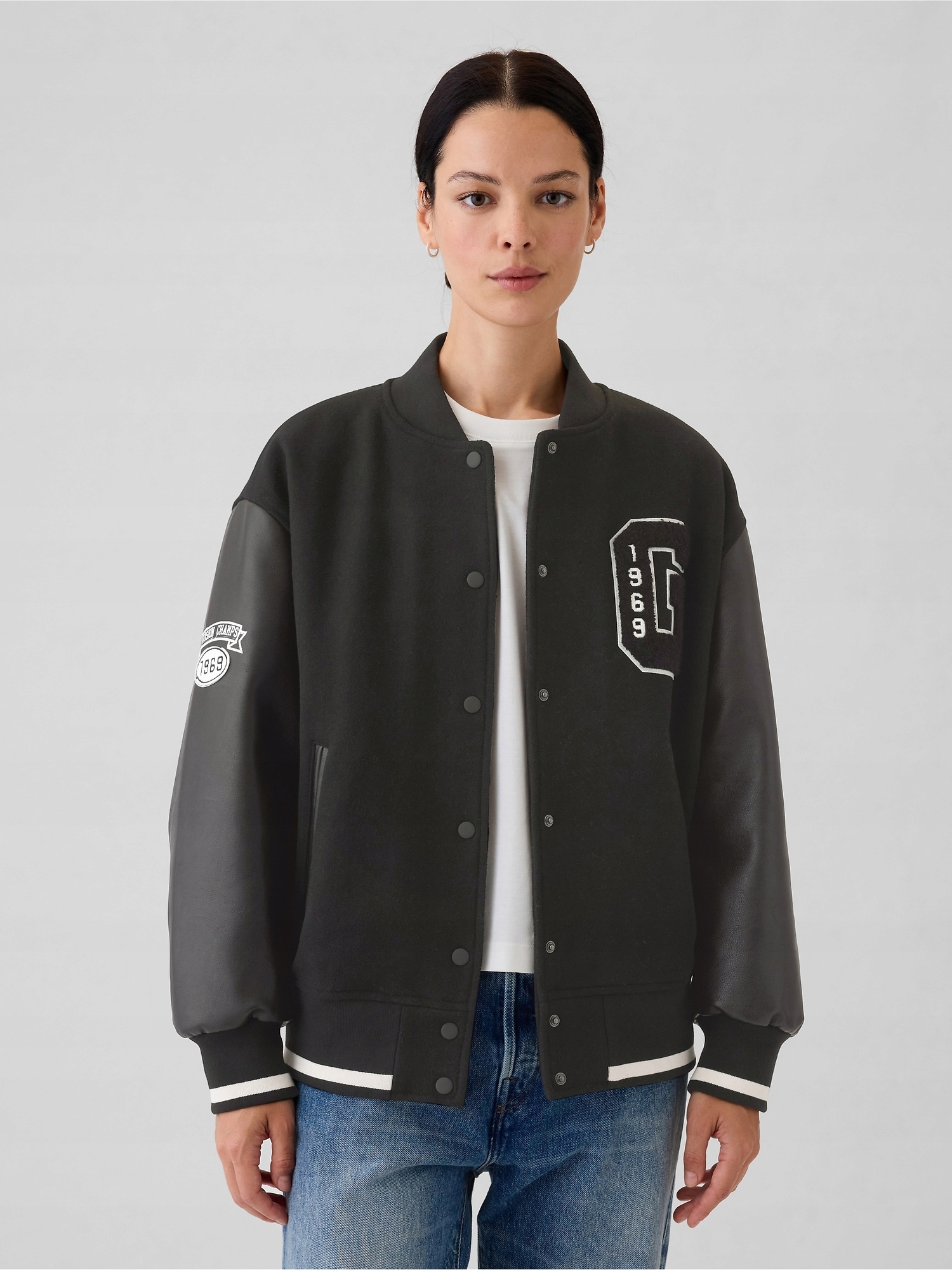 Gap Vlněný oversize bomber barevná